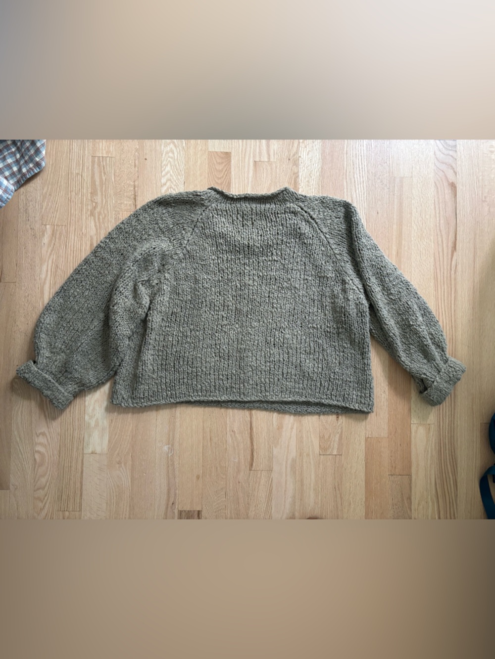 Emma Rothkopf nogu handknit pullover cotton sweater in iron large L gray - Picture 4 of 4